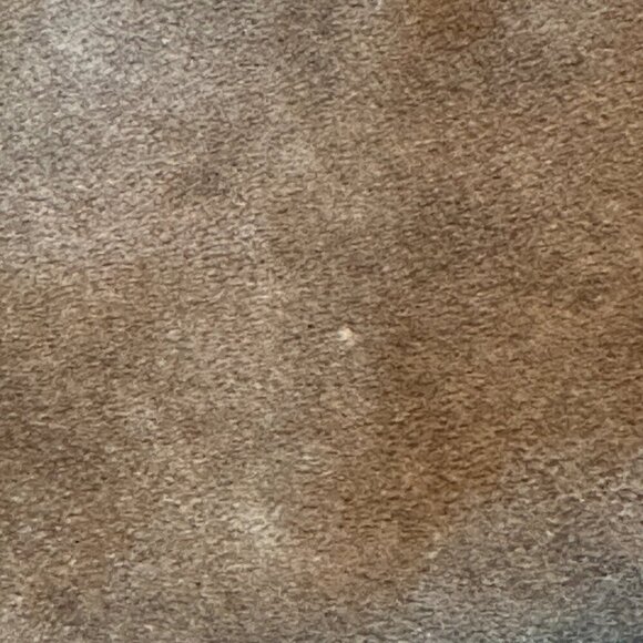 Vintage Peyton Place size 9 suede skirt, polyester lining, green/brown, fall - Picture 9 of 9